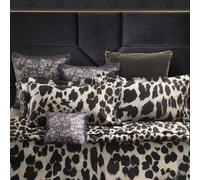 Roberto Cavalli Completo lenzuola Sauvage Jaguar Raso di Cotone Nero 250x290