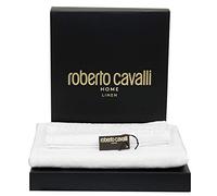 Roberto Cavalli Coppia Asciugamani di Spugna Araldica-Bianco