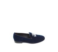 Roberto Cavalli - Florence Pantofola Ricamo Monogramma - - Shoes - Uomo - Blu - 40 EU