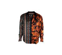 Roberto Cavalli - Flower Bondage Print Silk Shirt - -Shirts -Uomo -Multicolore -2XL