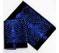 ROBERTO CAVALLI HOME SET SPUGNE 2 PEZZI "MIRROW ZEBREE PERVINCA" PURO COTONE
