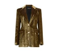 Roberto Cavalli, ,Jackets ,Donna ,Giallo ,XS Gold Velvet Blazer