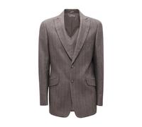Roberto Cavalli, ,Jackets ,Uomo ,Grigio ,L Abito a Righe in Lana Made in Italy