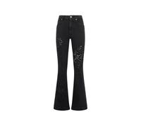 Roberto Cavalli - Jeans Flared Con Ricami Floreali - - Jeans - Donna - Nero - M