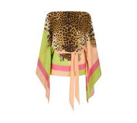 Roberto Cavalli - Kaftano in Seta con Stampa Pop Cavalli - - Blouses & Shirts - Donna - Multicolore - M