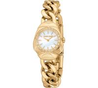 Roberto Cavalli Lady - Orologio Da Polso Da Donna Al Quarzo Moda Bracciale E Cassa In Acciaio Inox Di Colore Oro Quadrante Analogico Bianco - RC5L093M0025