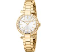Roberto Cavalli Lady - Orologio Da Polso Da Donna Al Quarzo Moda Bracciale E Cassa In Acciaio Inox Di Colore Oro Quadrante Analogico Grigio - RC5L121M0055