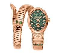 Roberto Cavalli Lady - Orologio Da Polso Da Donna Al Quarzo Moda Bracciale E Cassa In Acciaio Inox Di Colore Oro Quadrante Analogico Verde - RC5L104M0045