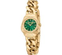 Roberto Cavalli Lady - Orologio Da Polso Da Donna Al Quarzo Moda Bracciale E Cassa In Acciaio Inox Di Colore Oro Quadrante Analogico Verde - RC5L093M0035