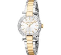 Roberto Cavalli Lady - Orologio Da Polso Da Donna Al Quarzo Moda Bracciale E Cassa In Acciaio Inox Di Colore Oro Quadrante Analogico Grigio - RC5L121M0085