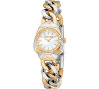 Roberto Cavalli Lady - Orologio Da Polso Da Donna Al Quarzo Moda Bracciale E Cassa In Acciaio Inox Di Colore Grigio Quadrante Analogico Bianco - RC5L093M0055