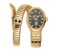 Roberto Cavalli - Orologio Da Polso Da Donna Al Quarzo Moda Bracciale E Cassa In Acciaio Inox Di Colore Oro Quadrante Analogico Verde - RC5L104M0035
