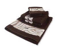 Roberto Cavalli Set asciugamani 5 Pezzi articolo ZEBRAGE (Marrone)