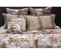 Roberto cavalli - Set Lenzuola - 100% Cotone - Include 1 Lenzuolo con Angoli + 1 Lenzuolo Piano + 2 Federe 50 x 80 cm - Singolo, Matrimoniale, King Size - Biancheria da Letto & Linens