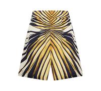 Roberto Cavalli, ,Shorts ,Uomo ,Multicolore ,L Ray Of Gold Print Linen Bermuda