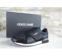 Roberto Cavalli Sport 44 Sneakers In Pelle Nere Nuove Ex UVP 339 €