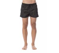 Roberto Cavalli Sport Army Polyester Men Swimwear - IT54 | XXL