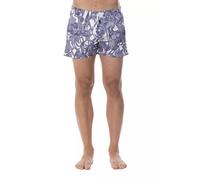 Roberto Cavalli Sport Light Blue Polyester Men Swimwear - IT50 | L