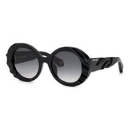 Roberto Cavalli Unisex SRC010V 700 Occhiali da sole Acetato Nero Grigio Rotonda Normale Sfumato