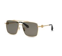 Roberto Cavalli Unisex SRC036V 400P Occhiali da sole Metallo Oro Marrone Squadrata