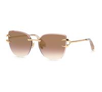 Roberto Cavalli Unisex SRC043 8FCG Occhiali da sole Metallo Oro Marrone Farfalla Normale Sfumato