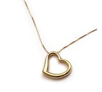 ROBERTO COIN Nuovo Collana A Cuore In Oro Giallo 18K Tiny Treasures 16,5"