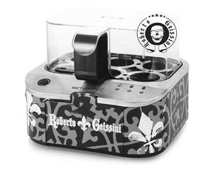ROBERTO GEISSINI | unico cuociuova con la voce di CARMEN GEISS | Limited Edition by EMERIO | cuoce tutti e tre i livelli di cottura [morbido, medio|duro] in un solo processo di cottura | un must per i