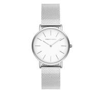 Roberto Marino Orologio da donna Mesh RM1611 - Argento Acciaio Inossidabile, 3 ATM, quadrante bianco, Argento