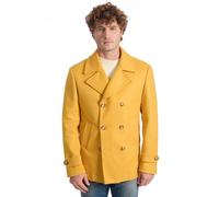 Roberto Pepe Luxury Yellow Wool Men's Short Coat - IT46 | S