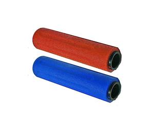 Roberto Sport Calcio Balilla Ricambio, Coppia manopole Originali Professional per aste Diametro mm.18 Colori Rosso, Blu