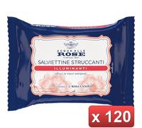 ROBERTS. 120 PEZZI - ACQUA alle ROSE 20 SALVIETTE ILLUMINANTI STRUCCANTI IN 6