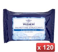 ROBERTS 120 PEZZI - ACQUA ROSE 20 SALVIETTE STRUCCANTI RINFRESCANTI IN 6 CONFE
