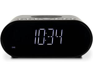 Roberts Ortus Caricatore Radio Sveglia Dab+/Fm/Bluetooth Con Caricatore Qi, Nero