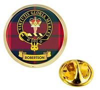 Robertson Clan Scozzese Cresta Risvolto Perno Tesserino in Colore Oro Prodotto della Scozia