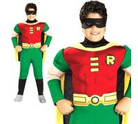 Robin Adolescente Titan Deluxe Costume Supereroe Libro Giorno Ragazzi Bambini
