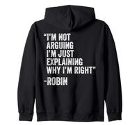 Robin Citazione Divertente Compleanno Personalizzato Nome Idea Ingegnere Felpa con Cappuccio