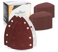 Robin Goods® 105x Levigatrice a Triangolo di Carta abrasiva - Triangoli di levigatura a 11 Fori - Fogli abrasivi con 9 grane - Dischi abrasivi 105 x 152 mm (Triangolare - Rosso)