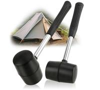 Robin Goods® 2X Martello in Gomma 590 g - Accessori da Campeggio, Tenda e Outdoor - Impugnatura Stabile e Antiscivolo - Martello da Campeggio, Martello Morbido per Artigianato e Fai da Te