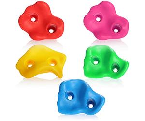 Robin Goods® 5x Prese da arrampicata di qualità premium - Pietre da arrampicata per bambini per parete da arrampicata, casa sull'albero o letto a soppalco - La parete da arrampicata regge fino a 200kg