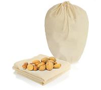 Robin Goods® Set 3 sacchetti per latte vegetale in cotone | Teli filtranti versatili per bevande vegetali, succhi e preparazioni