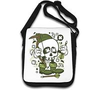 Robin Hood Skull Archer Take from The Rich Give to The Poor Borsa a tracolla bianca