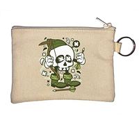Robin Hood Skull Archer Take from The Rich Give to The Poor Portachiavi Portamonete Beige