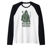 Robin Hood (Verde) Maglia con Maniche Raglan
