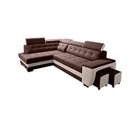 Robin Inspire Grand Angolare Letto Contenitore Sinistro Marrone/Crema