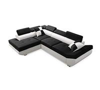 Robin Inspire Saturn Divano Angolare Letto Nero Bianco Sinistro