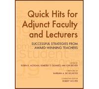 Robin K. Morgan Quick Hits for Adjunct Faculty and Lecturers (Tascabile)