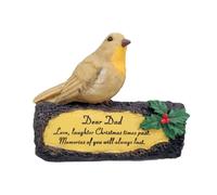 Robin / Log Decorazione Ornamentale Memoriale Di Natale 17Cm - Caro Papà