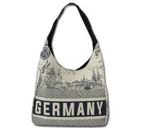 Robin Ruth Borsa A Spalla Cotone Poliestere Navy Beige OTG3006M