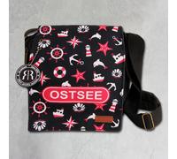Robin Ruth Borsa a Tracolla Cotone Poliestere Nero Rosso