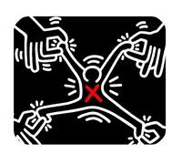 ROBIN YAM Personalized Keith Haring Rectangle Non-Slip Rubber Mousepad Gaming Mouse Pad -RYMP15501